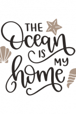 The Ocean Is My Home, Cone, Starfish, Nautical Free Svg File