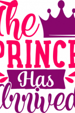 the prince has arrived, crown, baby boy free svg file