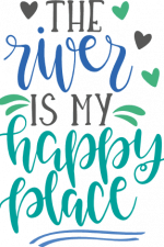 the river is my happy place, rafting free svg file