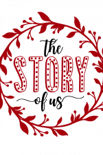 The Story Of Us In Leaves Circle, Valentine's Day Free Svg File