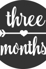 three months, baby free svg file