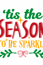 tis the season to be sparkly, christmas free svg file
