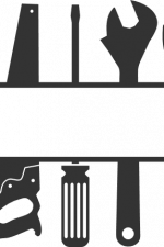 tools split text frame, hammer, screw driver, mechanical - free svg file for members