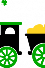 train full of gold, shamrock, st patrick's day free svg file