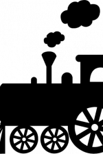 train, locomotive silhouette - free svg file for members