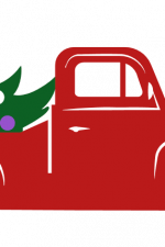 truck and christmas tree, holiday free svg file