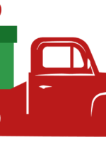 truck and gift box, christmas free svg file, clipart images