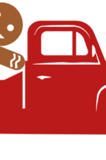 truck and ginger bread man, christmas free svg file