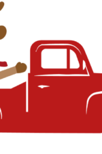 truck and reindeer, christmas free svg file, clipart images
