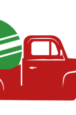 truck with bauble, christmas ornament free svg file