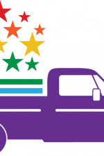 truck with stars, lgbt pride, vehicle free svg file image