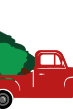 truck with trees, christmas free svg file, clipart images