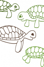 turtle outline bundle, ocean, sea free svg file
