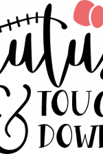 tutus and touch downs, girly, football free svg file
