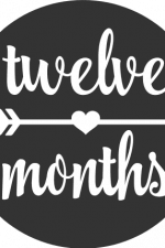 twelve months, baby milestone, arrow with heart, birthday free svg file