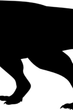 tyrannosaurus silhouette, t-rex, dinosaur free svg file