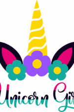 unicorn girl, head, birthday free svg file