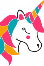 unicorn head, fantasy animal, birthday free svg file