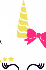 unicorn head with bow, girly, , birthday free svg file