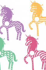 unicorns monogram frame bundle, fantasy animal free svg file