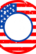 usa flag circle monogram frame, grunge free svg file