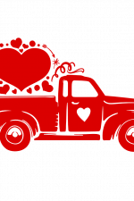 Valentine Truck, Love Free Svg File