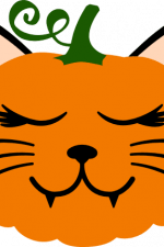 vampire pumpkin cat, halloween free svg file