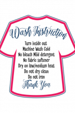 Wash Instruction, t-shirt, Care Card Free Svg File