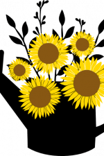 watering cane, flowers planting, sunflowers, gardening free svg file