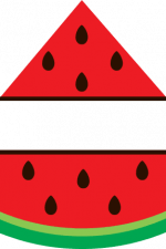 watermelon split text frame, summer free svg file