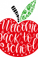welcome back to school apple, students free svg file