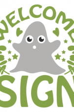 Welcome Sign, Halloween Free Svg File