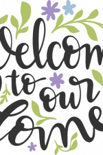 welcome to our home, house sign free svg file