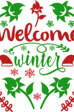 welcome winter, december, christmas free svg file