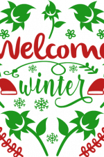 welcome winter, december, christmas free svg file