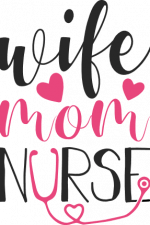 wife mom nurse, stethoscope, nursing free svg file