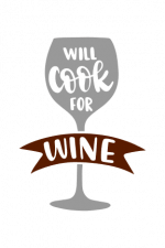 Will Cook For Wine, Wine Glass Free Svg File