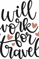 will work for travel, vacation free svg file