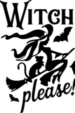 witch please, halloween free svg file image