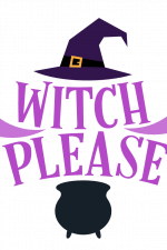 witch please, halloween free svg file