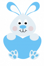 Witting Bunny With Heart, Easter Free Svg File