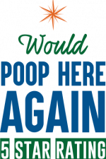 would poop here again 5star rating, bathroom free svg file