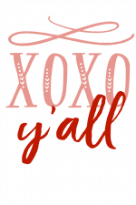 Xoxo Y'all, Valentine's Day Free Svg File