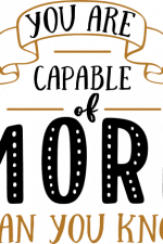 you are capable of more than you know, inspirational free svg file