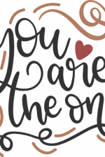 you are the one, heart, love free svg file