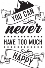 You Can Never Have Too Much Happy, Camping, Inspirational Free Svg File