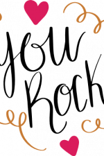 you rock, girly t-shirt design free svg file