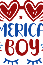 american boy, heart glasses, 4th of july free svg file