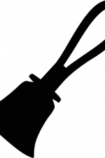 bell icon silhouette, music instrument, decoration free svg file