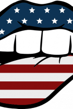 biting Lips USA flag, 4th of july, independence day - free svg file for members